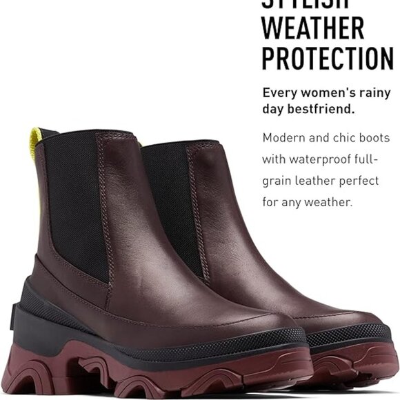 New SOREL Women's Brex Chelsea Waterproof Boot Size 5.5 Cinder Leather NO BOX - Picture 1 of 9